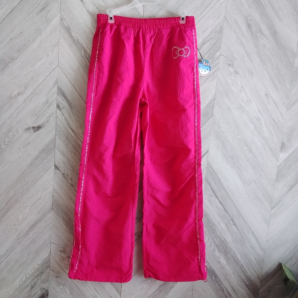 Forever 21 "Hello Kitty" Windbreaker Pants Size: S Women's Magenta/Multi